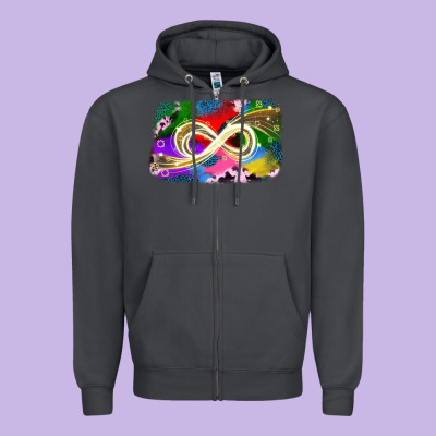 Infinity Symbol Autism Zipper Hoodie Designed By Jahusdesignshop