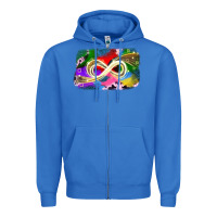 True Royal infinity symbol autism Zipper Hoodie - JahusDesignShop