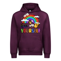 Mauve Wine bee yourself Urban Hoodie - LillyAllenDesigns