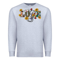 Heather Grey western love nurse Premium Sweatshirt - BarkalooDesign