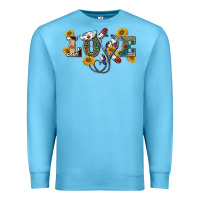 Ocean Blue western love nurse Premium Sweatshirt - BarkalooDesign