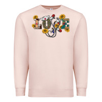 Pale Pink western love nurse Premium Sweatshirt - BarkalooDesign