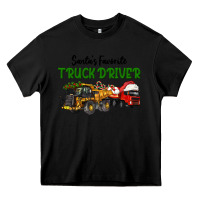 Black Santa's Favorite Truck Driver Heavy Core Tee - LillyAllenDesigns