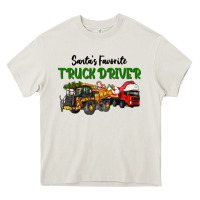 Cream Santa's Favorite Truck Driver Heavy Core Tee - LillyAllenDesigns