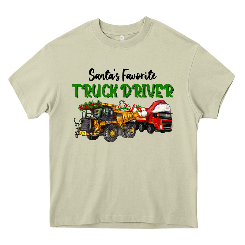 Santa's Favorite Truck Driver Heavy Core Tee by LillyAllenDesigns | Teevron
