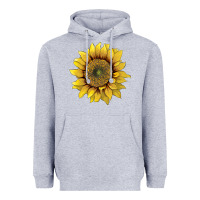 Heather Grey sunflower Heavyweight Hoodie - Artiststas