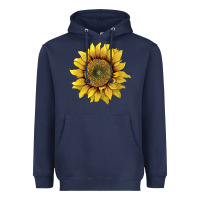 Navy sunflower Heavyweight Hoodie - Artiststas