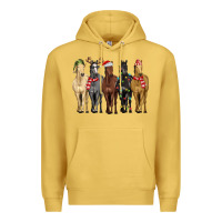 Antique Gold horses with christmas Premium Hoodie - MaliasSmallBusiness