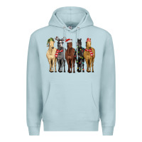 Blue Mist horses with christmas Premium Hoodie - MaliasSmallBusiness