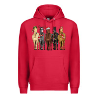 Cardinal horses with christmas Premium Hoodie - MaliasSmallBusiness