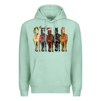 Seafoam horses with christmas Premium Hoodie - MaliasSmallBusiness