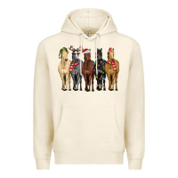 Tofu horses with christmas Premium Hoodie - MaliasSmallBusiness