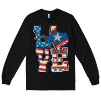 Black Love Texas  4th of july Long Sleeve Tee - CowGirlArtShop