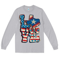 Moon Dust Love Texas  4th of july Long Sleeve Tee - CowGirlArtShop