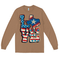 Toasted Coconut Love Texas  4th of july Long Sleeve Tee - CowGirlArtShop