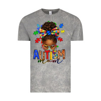 Cloud Rock autism mom afro messy bun Vintage Tee - texasbilliewilder