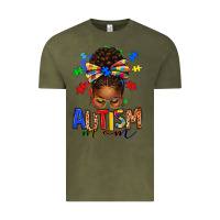Vintage Olive autism mom afro messy bun Vintage Tee - texasbilliewilder