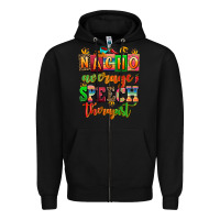 Black nacho average speech therapist Zipper Hoodie - AdoDesignShop
