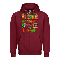 Burgundy nacho average speech therapist Zipper Hoodie - AdoDesignShop
