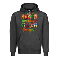 Charcoal Heather nacho average speech therapist Zipper Hoodie - AdoDesignShop