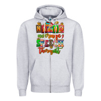 Heather Grey nacho average speech therapist Zipper Hoodie - AdoDesignShop