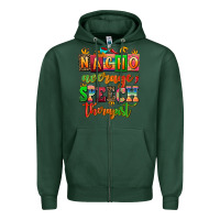 Sports Green nacho average speech therapist Zipper Hoodie - AdoDesignShop