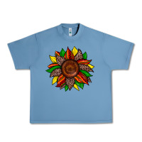 Pebble Blue juneteenth leopard sunflower Urban Heavy Tee - Zillion Design Studio
