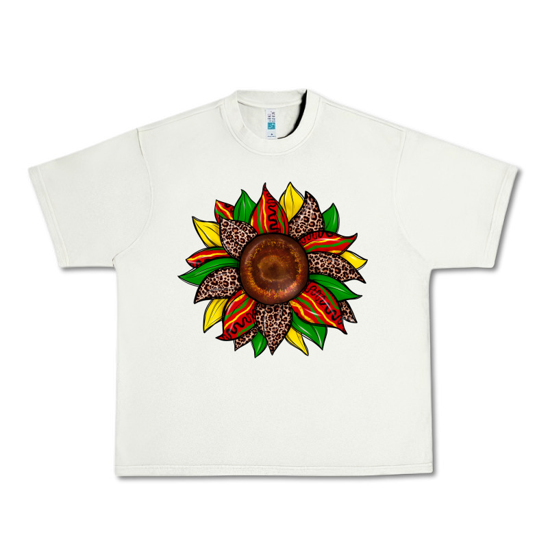 Juneteenth Leopard Sunflower Urban Heavy Tee by Zillion Design Studio | Teevron