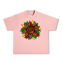 Salmon juneteenth leopard sunflower Urban Heavy Tee - Zillion Design Studio