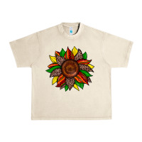 Sandshell juneteenth leopard sunflower Urban Heavy Tee - Zillion Design Studio