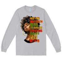 Moon Dust juneteenth 1885 because my ancestors weren't free in 1776 black woman Long Sleeve Tee - HRA Design Shop