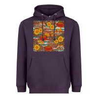 Plum pumpkin plaid sunflower seamless min Heavyweight Hoodie - AdoDesignShop