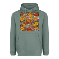Sage pumpkin plaid sunflower seamless min Heavyweight Hoodie - AdoDesignShop