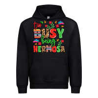 Black too busy being hermosa Urban Hoodie - LillyAllenDesigns
