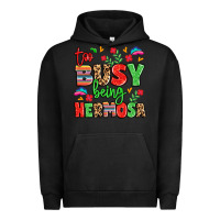 Pigment Black too busy being hermosa Urban Hoodie - LillyAllenDesigns