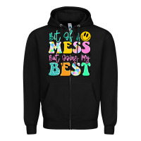 Black bit of a mess but doing my best Zipper Hoodie - JahusDesignShop
