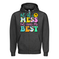 Charcoal Heather bit of a mess but doing my best Zipper Hoodie - JahusDesignShop