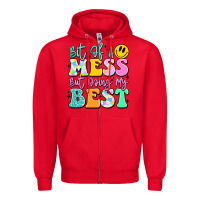 Red bit of a mess but doing my best Zipper Hoodie - JahusDesignShop