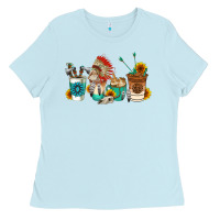 Baby Blue indian coffee cups Ladies Tee - AdoDesignShop