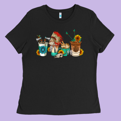 Indian Coffee Cups Ladies Tee Designed By Adodesignshop