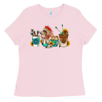 Bubblegum Pink indian coffee cups Ladies Tee - AdoDesignShop