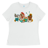 White indian coffee cups Ladies Tee - AdoDesignShop