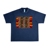 Navy juneteenth brushstroke Urban Heavy Tee - Zillion Design Studio