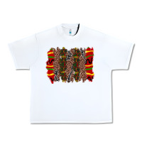 White juneteenth brushstroke Urban Heavy Tee - Zillion Design Studio