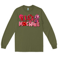 Army Green kiss machine Long Sleeve Tee - FaDigitalArtStudio