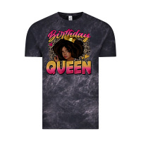 Cloud Black birthday queen Vintage Tee - Zillion Design Studio