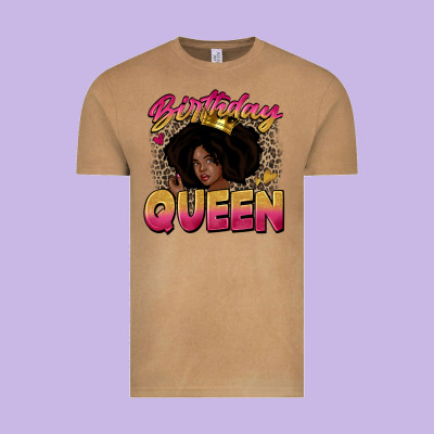Birthday Queen Vintage Tee Designed By Zillion Design Studio