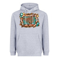 Heather Grey light western frame Heavyweight Hoodie - AdoDesignShop