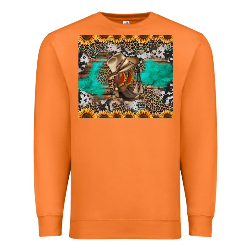 Western Boots And Sunflowers Tumbler Premium Sweatshirt by Jasminsmagicworld | Teevron