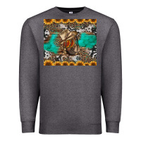 Charcoal Heather western boots and sunflowers tumbler Premium Sweatshirt - Jasminsmagicworld